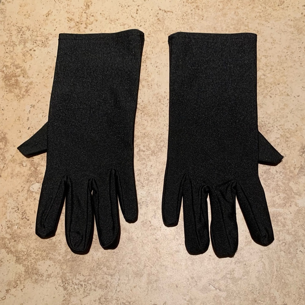 Wrist Length Spandex Full Finger Stretchy Gloves